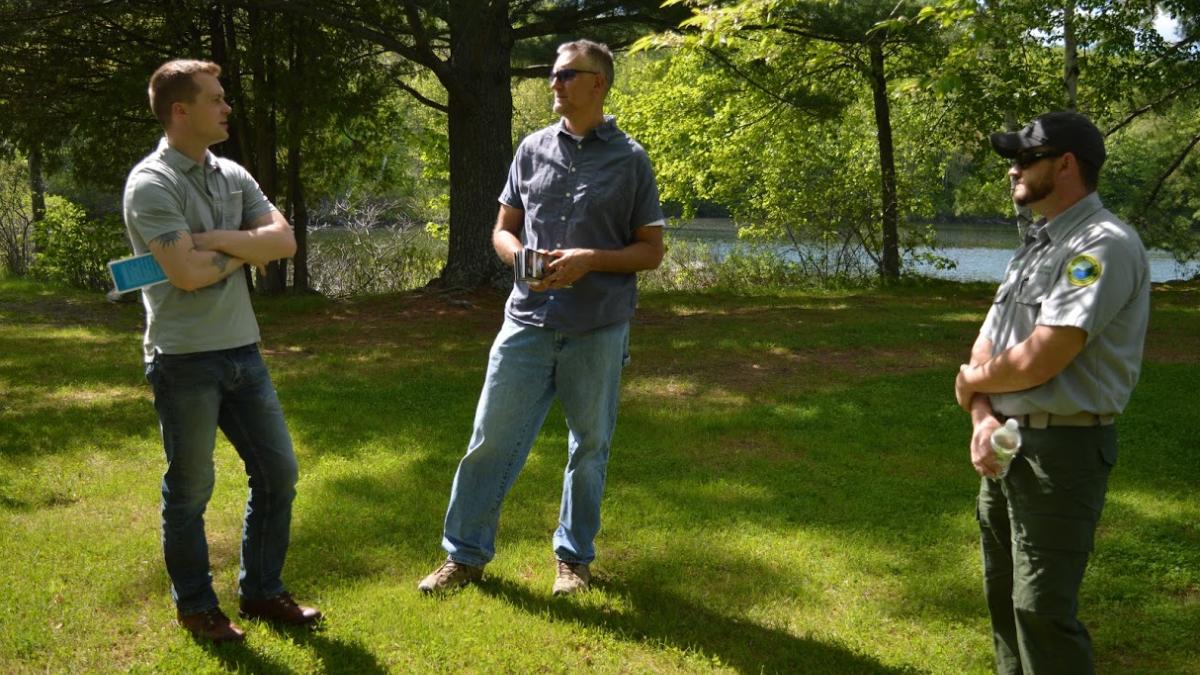 JG Speaking with a Ranger and Constituent