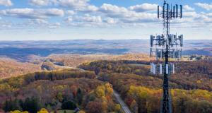 internet tower in forest