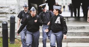 The U.S. Corps of Cadets return to the U.S. Military Academy after their spring break on April 2, 2024. (U.S. Army photo by Elizabeth V. Woodruff/USMA PAO)