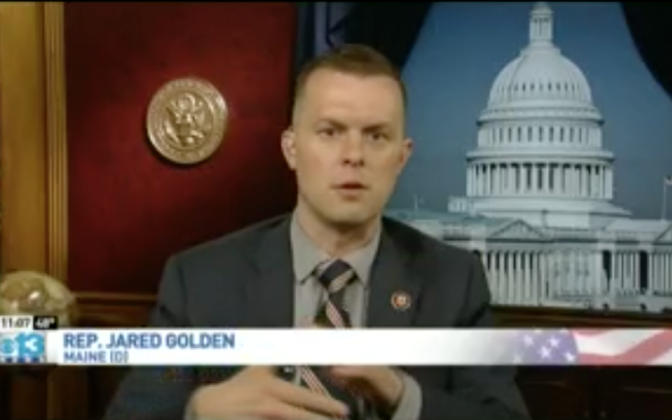 Congressman Jared Golden in news coverage.