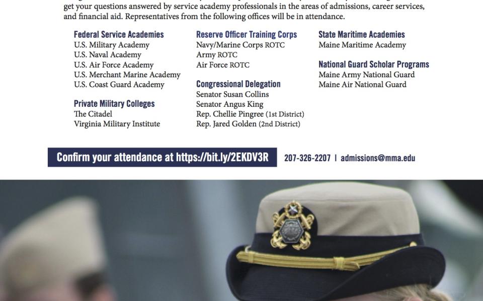 Service Academy Night flyer.