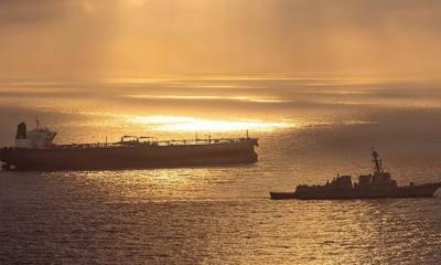A DDG-51 participates in the Blockade of the Strait of Hormuz. 