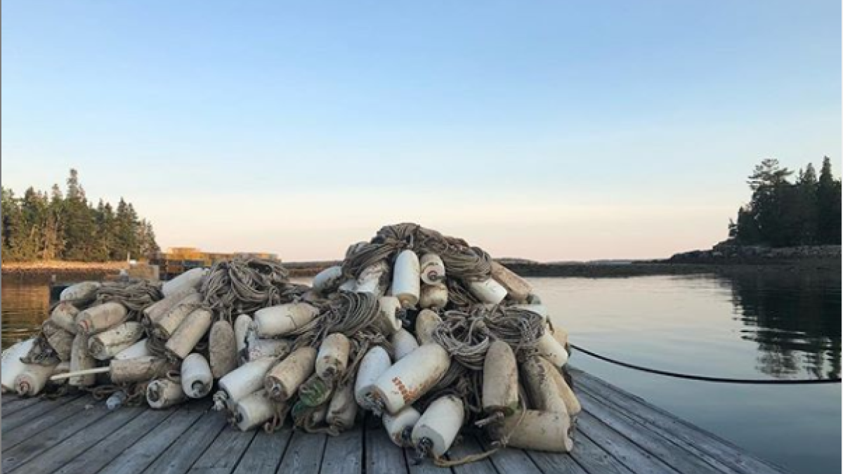 A mass of buoys.